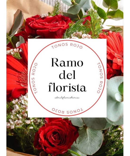 Ramo de flores en tonos rojos en Miajadas y alrededores