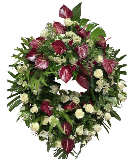 Corona multiflor funeraria en Miajadas