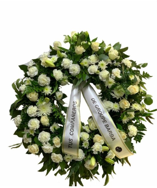 Corona multiflor funeraria en Miajadas