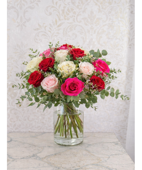 Ramo de Rosas Multicolor Naturales | Miajadas Cáceres