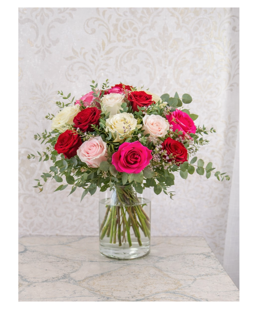 Ramo de Rosas Multicolor Naturales | Miajadas Cáceres